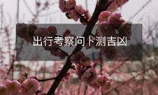 前往目的地前进行卜测吉凶的出行考察:有效规避塌方、道路封闭等不可预见的风险!