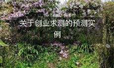 揭示创业前景的预测实例:探索新兴市场中的创业机会