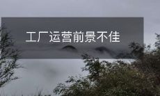 工厂运营面临不乐观的前景，可能存在风险和挑战