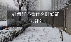 好借好还,一直还清还不清,究竟需要何时归还这笔贷款?