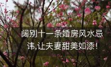 不要忽略这11条婚房风水忌讳，在新婚生活中营造浪漫甜蜜的家园！