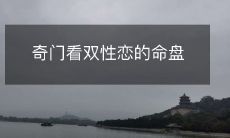 通过神秘学术“奇门遁甲”破译双性恋者的命运走向与命盘特征