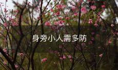 身边的小人需要时刻提防,以避免潜在的威胁和危险