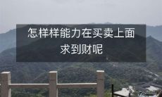 如何充分发挥能力,在买卖领域获取财富?