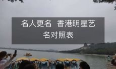 标志性名人更名记录:香港名人艺名新旧对照表