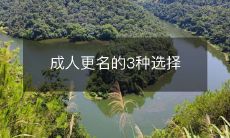 三种成年人更名的可行方案及方法解析