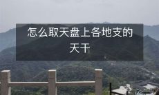 如何在天盘上找到各地支所对应的天干