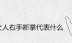 右手断掌对女性的意义及象征性是什么?