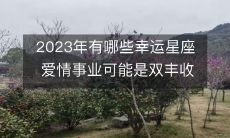 探究2023年的幸运星座,看看哪些星座有望在爱情和事业方面收获双丰收