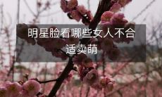 哪些女人不适合模仿卖萌?一探明星脸的选择标准