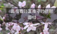 揭秘！以面相为凭据，富贵难守的损财面相真相大揭秘！