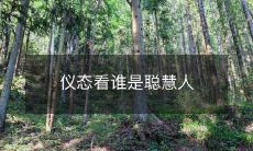 通过观察仪态,分辨聪慧人的能力