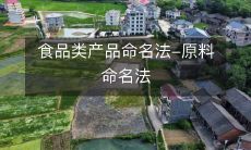 从原料出发的食品类产品命名方法探析