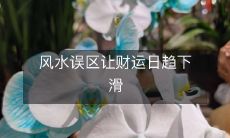 通过避免风水误区来提升财运，否则财运将持续下滑