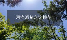 一探河洛派紫之论桃花：探索古代诗词中对桃花的赞美与美学观念