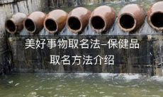 美好事物取名法-保健品取名方法介绍