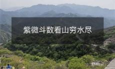 紫微斗数看山穷水尽