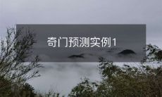 奇门预测实例1