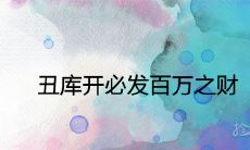 丑库开必发百万之财是什么意思