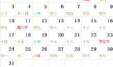 2049全年日历农历表