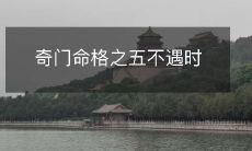 奇门命格之五不遇时