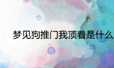 梦见狗推门我顶着是什么兆头