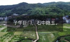 子午巨门，石中隐玉。