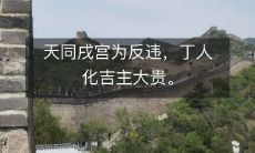 天同戌宫为反违，丁人化吉主大贵。