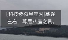 [科技紫微星座网]墓逢左右，尊居八座之贵。