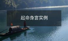 起命身宫实例
