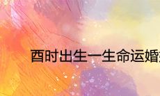 酉时出生一生命运婚姻有两种命吗