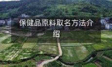 保健品原料取名方法介绍