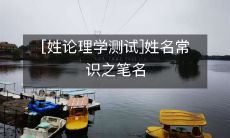 [姓论理学测试]姓名常识之笔名