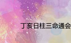 丁亥日柱三命通会命运分析及介绍