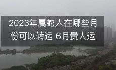 2023年属蛇人在哪些月份可以转运 6月贵人运势强