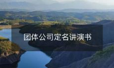 团体公司定名讲演书