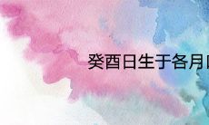 癸酉日生于各月口诀 出生月份看富贵