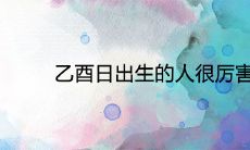 乙酉日出生的人很厉害吗 一生命运如何