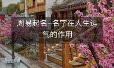 周易起名-名字在人生运气的作用