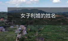 女子利婚的姓名