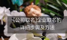 [公司取名]企业取名的详细步调及方法