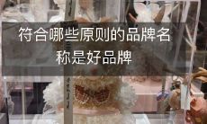 符合哪些原则的品牌名称是好品牌