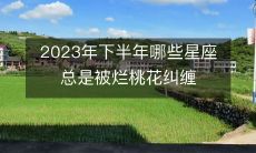 2023年下半年哪些星座总是被烂桃花纠缠