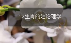 12生肖的姓论理学