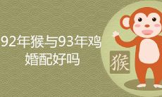 92年猴与93年鸡婚配好吗