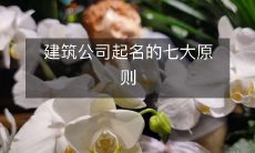 建筑公司起名的七大原则