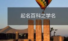 起名百科之学名