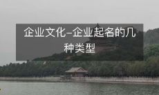 企业文化-企业起名的几种类型