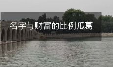 名字与财富的比例瓜葛