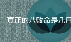 真正的八败命是几月一览表